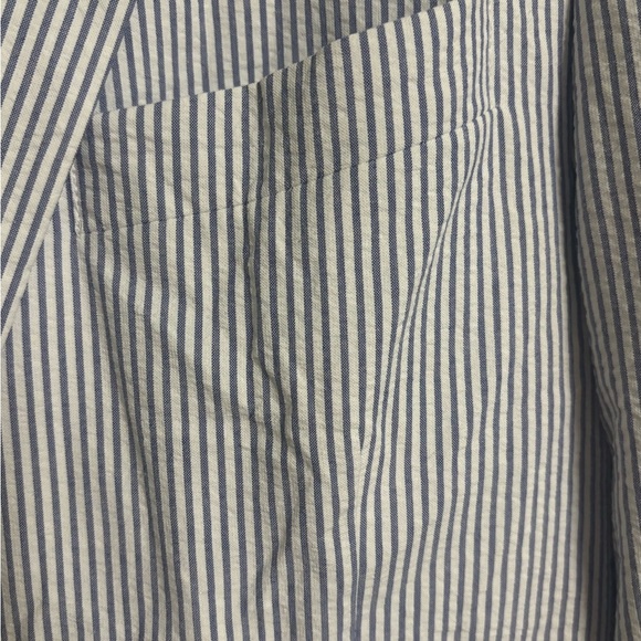 Haspel Blazer Size 42 Long Seersucker Striped Sport Coat 2 Button Preppy Jacket - Picture 5 of 8